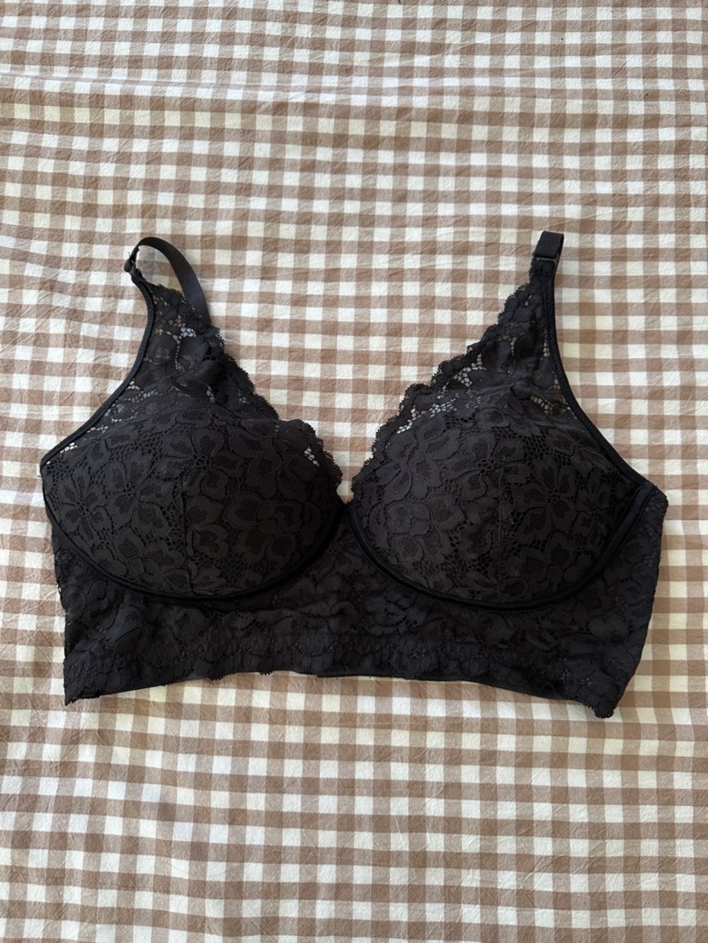 Maidenform Black Lace Underwire Longline Bra